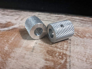 metal machined knobs knurled greeblies for Carbonite hero panel