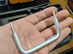 2 metal handles for hero panel -  han in carbonite greeblies