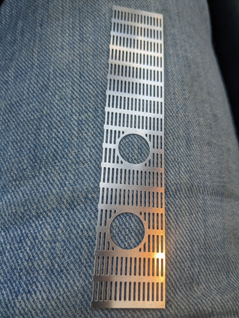 Metal grill for hero panel of HiC build
